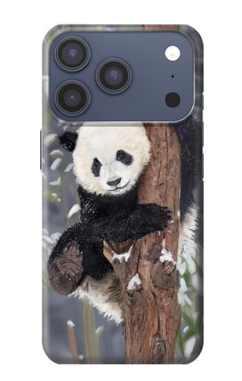 S3793 Cute Baby Panda Snow Painting Hülle Schutzhülle Taschen für iPhone 17 Pro