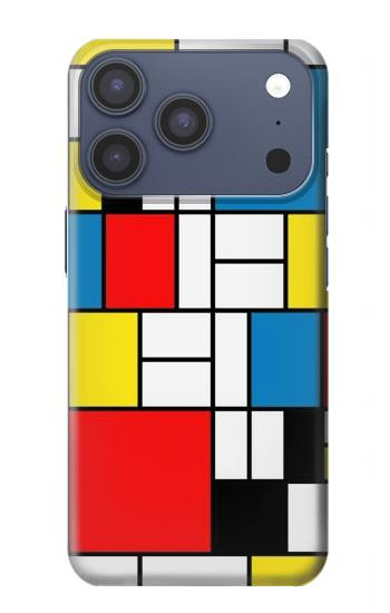 S3814 Piet Mondrian Line Art Composition Hülle Schutzhülle Taschen für iPhone 17 Pro, 18 Pro