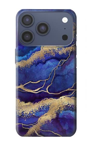 S3906 Navy Blue Purple Marble Hülle Schutzhülle Taschen für iPhone 17 Pro, 18 Pro