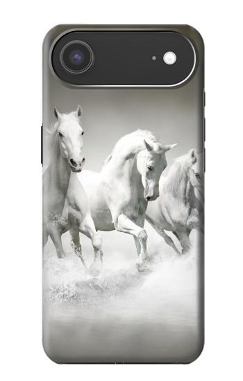 S0933 White Horses Hülle Schutzhülle Taschen für iPhone Air