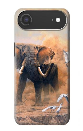 S1292 Dusty Elephant Egrets Hülle Schutzhülle Taschen für iPhone Air