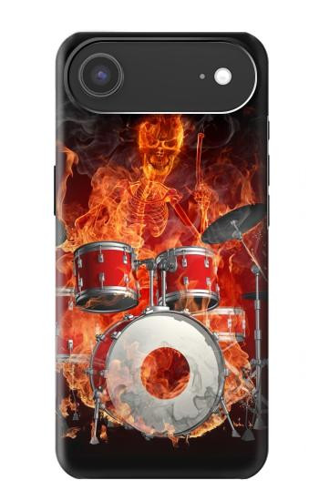 S1431 Skull Drum Fire Rock Hülle Schutzhülle Taschen für iPhone Air