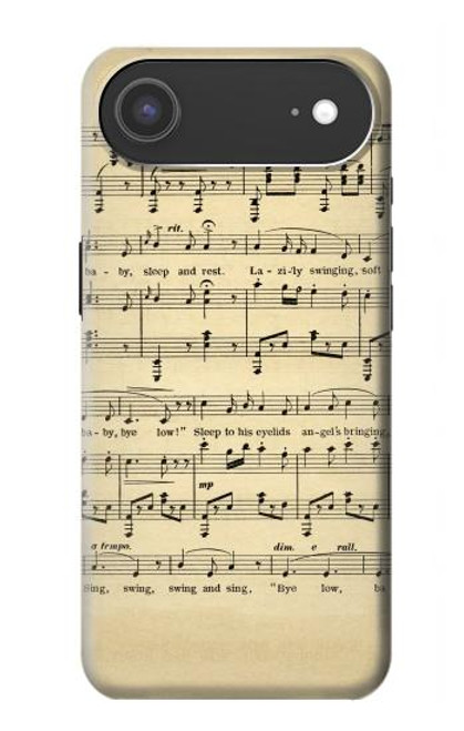 S2504 Vintage Music Sheet Hülle Schutzhülle Taschen für iPhone Air