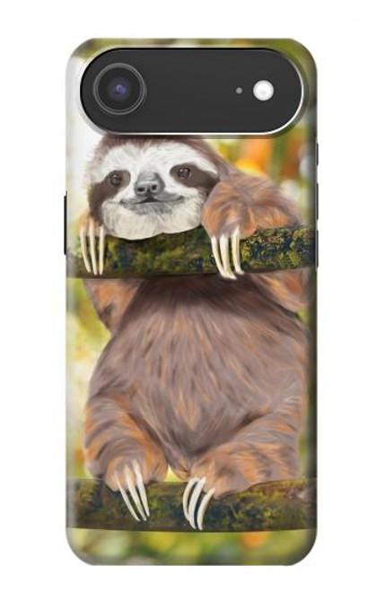 S3138 Cute Baby Sloth Paint Hülle Schutzhülle Taschen für iPhone Air