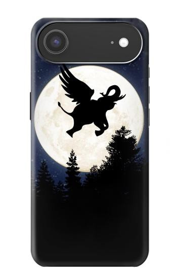 S3323 Flying Elephant Full Moon Night Hülle Schutzhülle Taschen für iPhone Air
