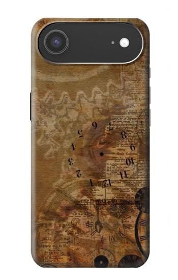 S3456 Vintage Paper Clock Steampunk Hülle Schutzhülle Taschen für iPhone Air