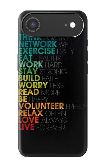 S3523 Think Positive Words Quotes Hülle Schutzhülle Taschen für iPhone Air