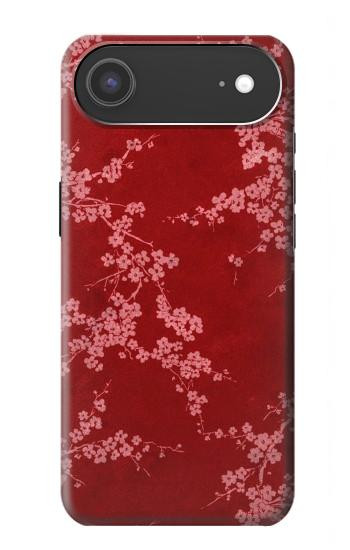 S3817 Red Floral Cherry blossom Pattern Hülle Schutzhülle Taschen für iPhone Air