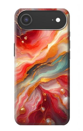 S4012 Red Marble Gold Veins Hülle Schutzhülle Taschen für iPhone Air