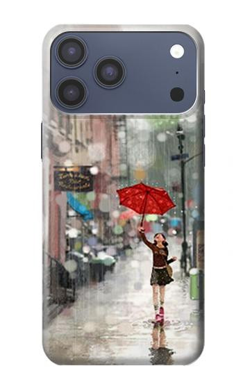 S0108 Girl in The Rain Hülle Schutzhülle Taschen für iPhone 17 Pro Max, 18 Pro Max