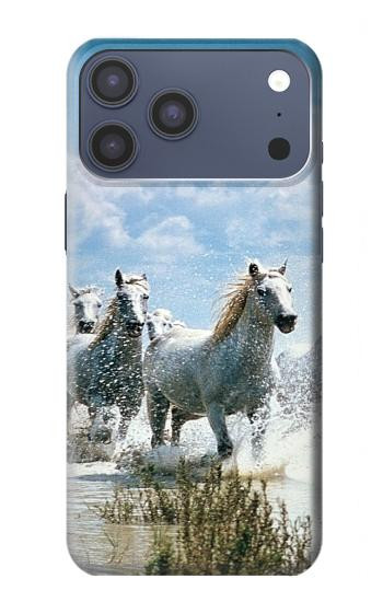 S0250 White Horse Hülle Schutzhülle Taschen für iPhone 17 Pro Max, 18 Pro Max