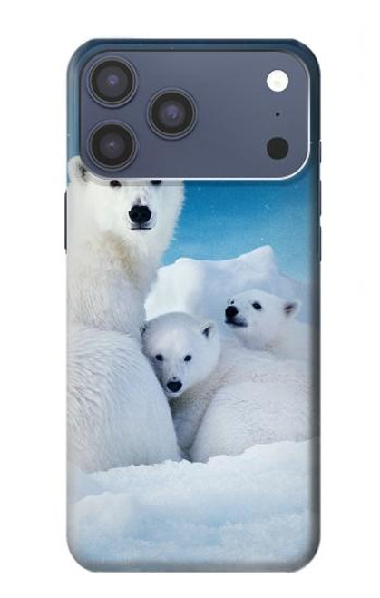 S0285 Polar Bear Family Arctic Hülle Schutzhülle Taschen für iPhone 17 Pro Max