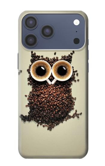 S0360 Coffee Owl Hülle Schutzhülle Taschen für iPhone 17 Pro Max, 18 Pro Max