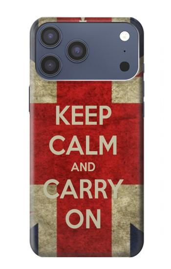 S0674 Keep Calm and Carry On Hülle Schutzhülle Taschen für iPhone 17 Pro Max