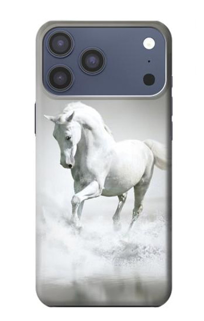 S0932 White Horse Hülle Schutzhülle Taschen für iPhone 17 Pro Max