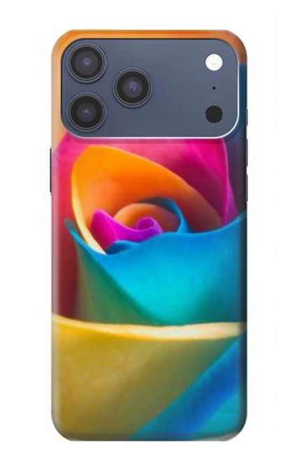 S1671 Rainbow Colorful Rose Hülle Schutzhülle Taschen für iPhone 17 Pro Max