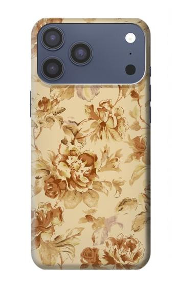 S2180 Flower Floral Vintage Pattern Hülle Schutzhülle Taschen für iPhone 17 Pro Max, 18 Pro Max