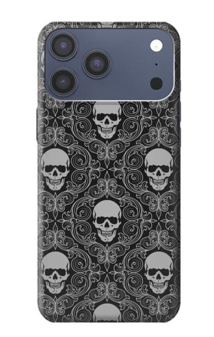 S2371 Skull Vintage Monochrome Pattern Hülle Schutzhülle Taschen für iPhone 17 Pro Max