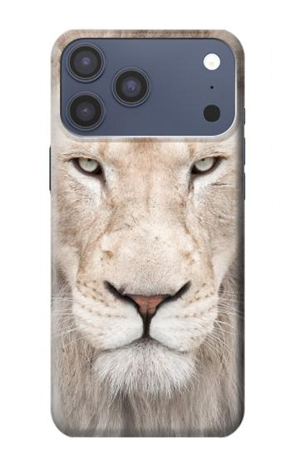 S2399 White Lion Face Hülle Schutzhülle Taschen für iPhone 17 Pro Max