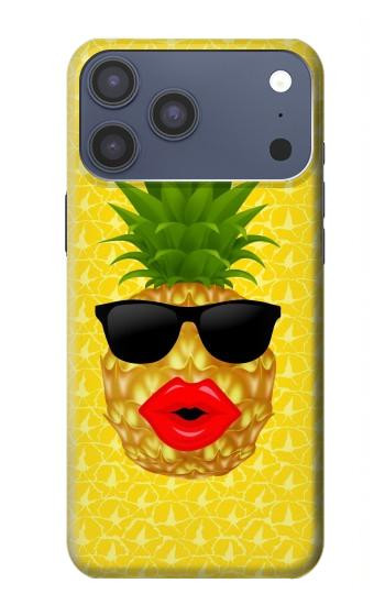 S2443 Funny Pineapple Sunglasses Kiss Hülle Schutzhülle Taschen für iPhone 17 Pro Max, 18 Pro Max