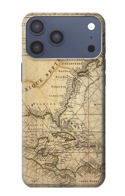 S2506 Exploration North America Map Hülle Schutzhülle Taschen für iPhone 17 Pro Max