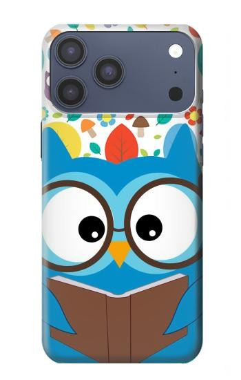 S2521 Cute Nerd Owl Cartoon Hülle Schutzhülle Taschen für iPhone 17 Pro Max