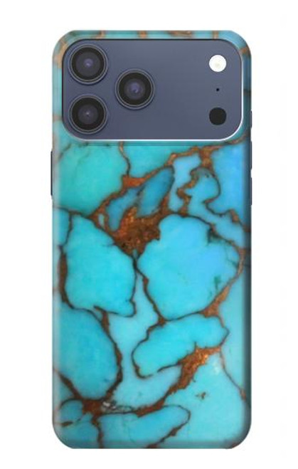 S2685 Aqua Turquoise Gemstone Graphic Printed Hülle Schutzhülle Taschen für iPhone 17 Pro Max