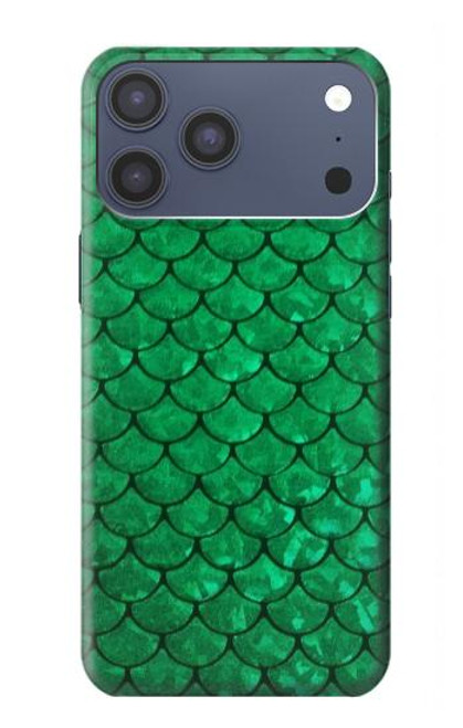 S2704 Green Fish Scale Pattern Graphic Hülle Schutzhülle Taschen für iPhone 17 Pro Max
