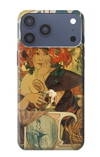 S2740 Alphonse Mucha Bieres De La Muse Hülle Schutzhülle Taschen für iPhone 17 Pro Max