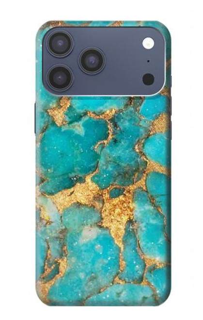 S2906 Aqua Turquoise Stone Hülle Schutzhülle Taschen für iPhone 17 Pro Max