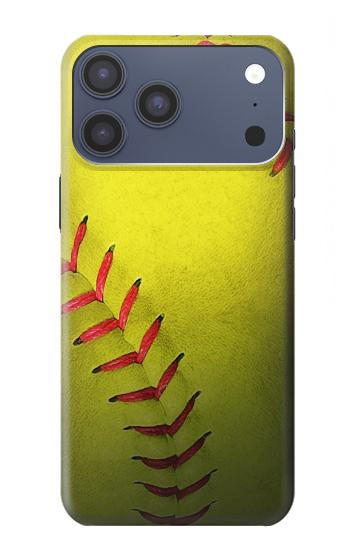 S3031 Yellow Softball Ball Hülle Schutzhülle Taschen für iPhone 17 Pro Max, 18 Pro Max