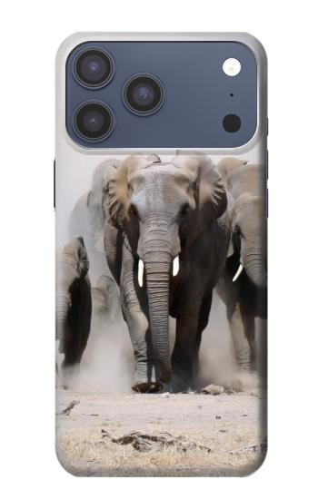 S3142 African Elephant Hülle Schutzhülle Taschen für iPhone 17 Pro Max, 18 Pro Max