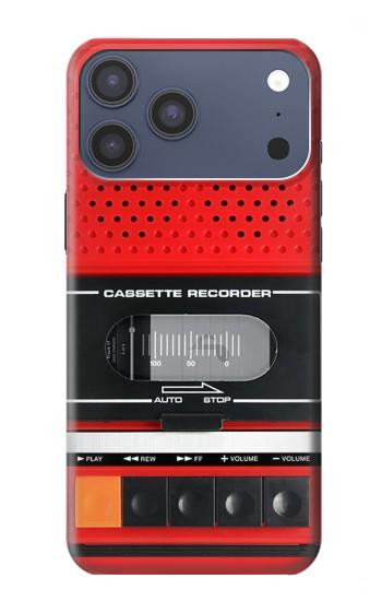 S3204 Red Cassette Recorder Graphic Hülle Schutzhülle Taschen für iPhone 17 Pro Max, 18 Pro Max