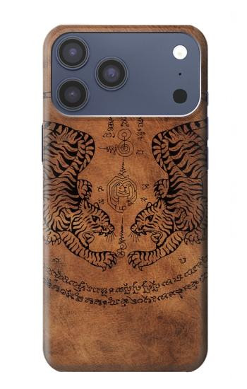 S3209 Sak Yant Twin Tiger Hülle Schutzhülle Taschen für iPhone 17 Pro Max, 18 Pro Max