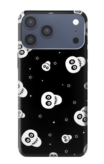 S3261 Smile Skull Halloween Pattern Hülle Schutzhülle Taschen für iPhone 17 Pro Max