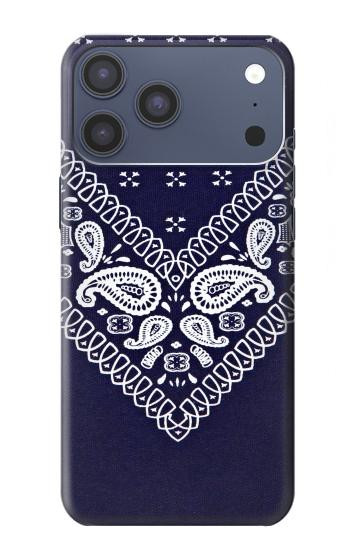 S3357 Navy Blue Bandana Pattern Hülle Schutzhülle Taschen für iPhone 17 Pro Max