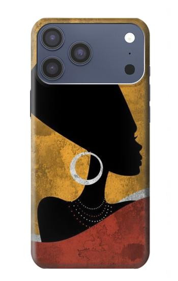 S3453 African Queen Nefertiti Silhouette Hülle Schutzhülle Taschen für iPhone 17 Pro Max, 18 Pro Max