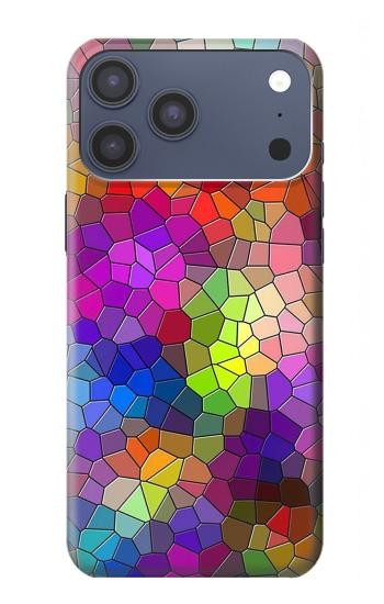 S3677 Colorful Brick Mosaics Hülle Schutzhülle Taschen für iPhone 17 Pro Max, 18 Pro Max