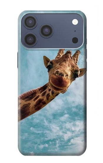 S3680 Cute Smile Giraffe Hülle Schutzhülle Taschen für iPhone 17 Pro Max, 18 Pro Max