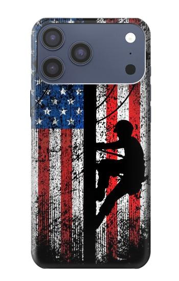 S3803 Electrician Lineman American Flag Hülle Schutzhülle Taschen für iPhone 17 Pro Max