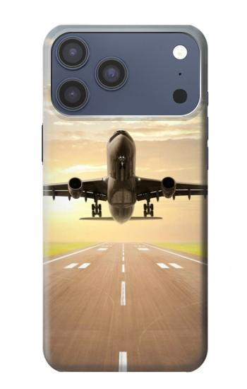 S3837 Airplane Take off Sunrise Hülle Schutzhülle Taschen für iPhone 17 Pro Max, 18 Pro Max
