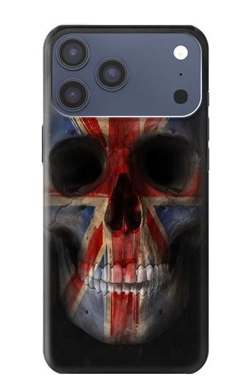 S3848 United Kingdom Flag Skull Hülle Schutzhülle Taschen für iPhone 17 Pro Max