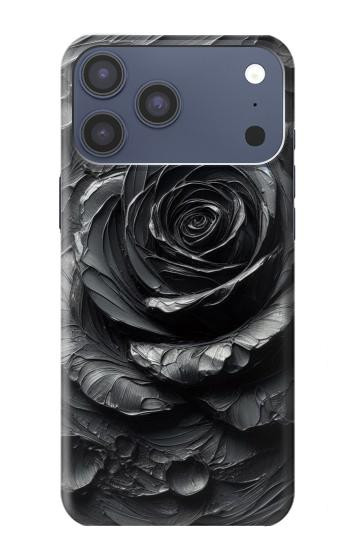 S3969 Black Rose Hard Brush Stroke Hülle Schutzhülle Taschen für iPhone 17 Pro Max