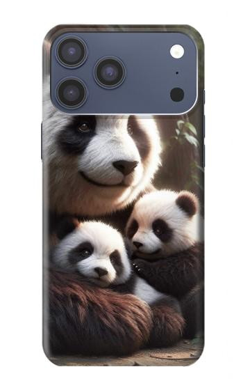 S4008 Panda Family Hülle Schutzhülle Taschen für iPhone 17 Pro Max, 18 Pro Max