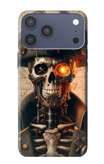 S4018 Steampunk Pirate Skull Hülle Schutzhülle Taschen für iPhone 17 Pro Max, 18 Pro Max