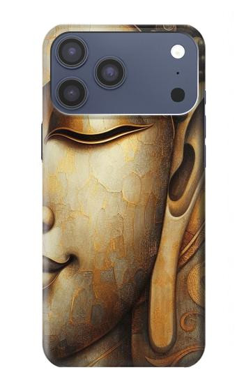 S4022 Vintage Buddha Face Golden Style Hülle Schutzhülle Taschen für iPhone 17 Pro Max, 18 Pro Max