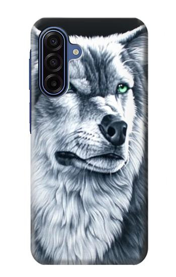 S0123 Grim White Wolf Hülle Schutzhülle Taschen für Samsung Galaxy A17, A18