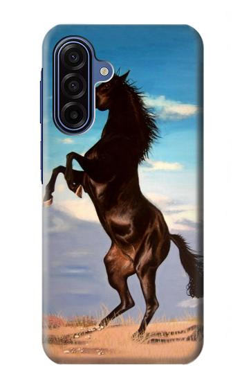 S0934 Wild Black Horse Hülle Schutzhülle Taschen für Samsung Galaxy A17, A18
