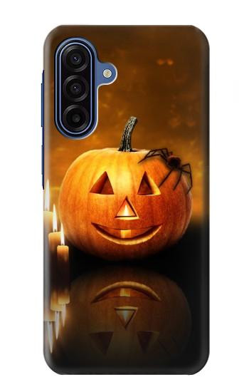 S1083 Pumpkin Spider Candles Halloween Hülle Schutzhülle Taschen für Samsung Galaxy A17, A18