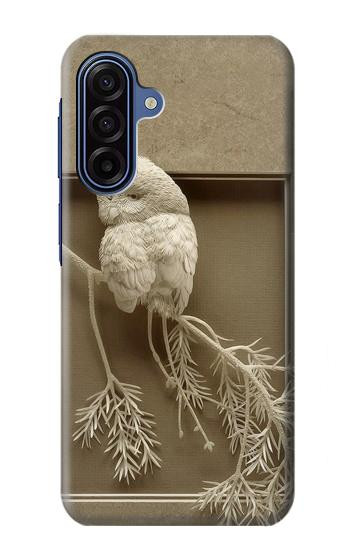 S1386 Paper Sculpture Owl Hülle Schutzhülle Taschen für Samsung Galaxy A17